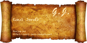 Gaul Jenő névjegykártya